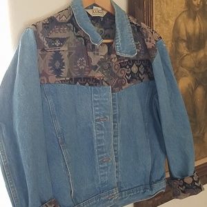 Vintage LL Bean Blue Jean Jacket Sz S